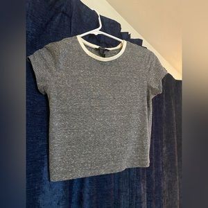 Forever 21 tight cropped top heather grey. size M